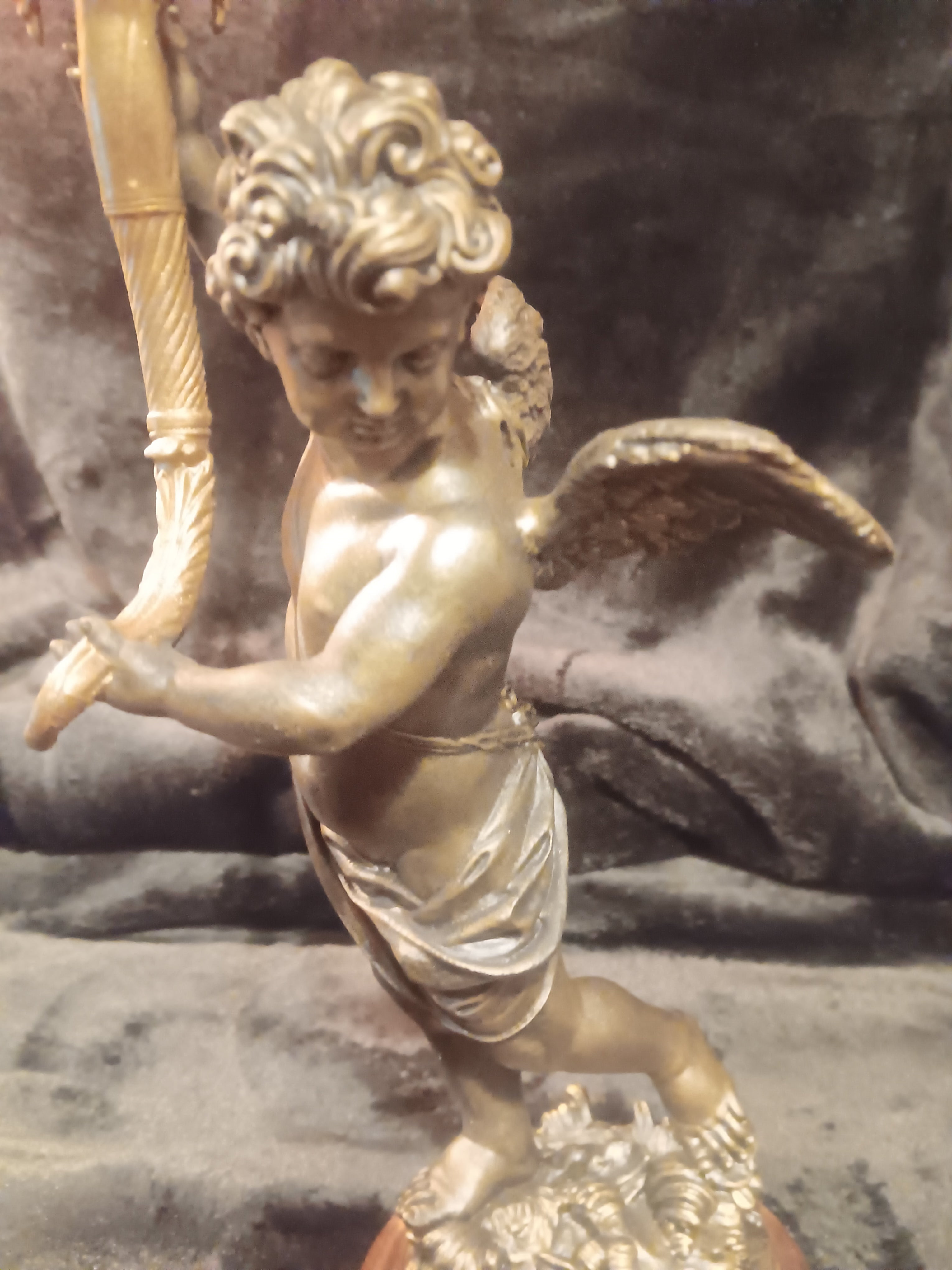 Titanic Lighted 13-Inch Grand Staircase Cherub — Aft