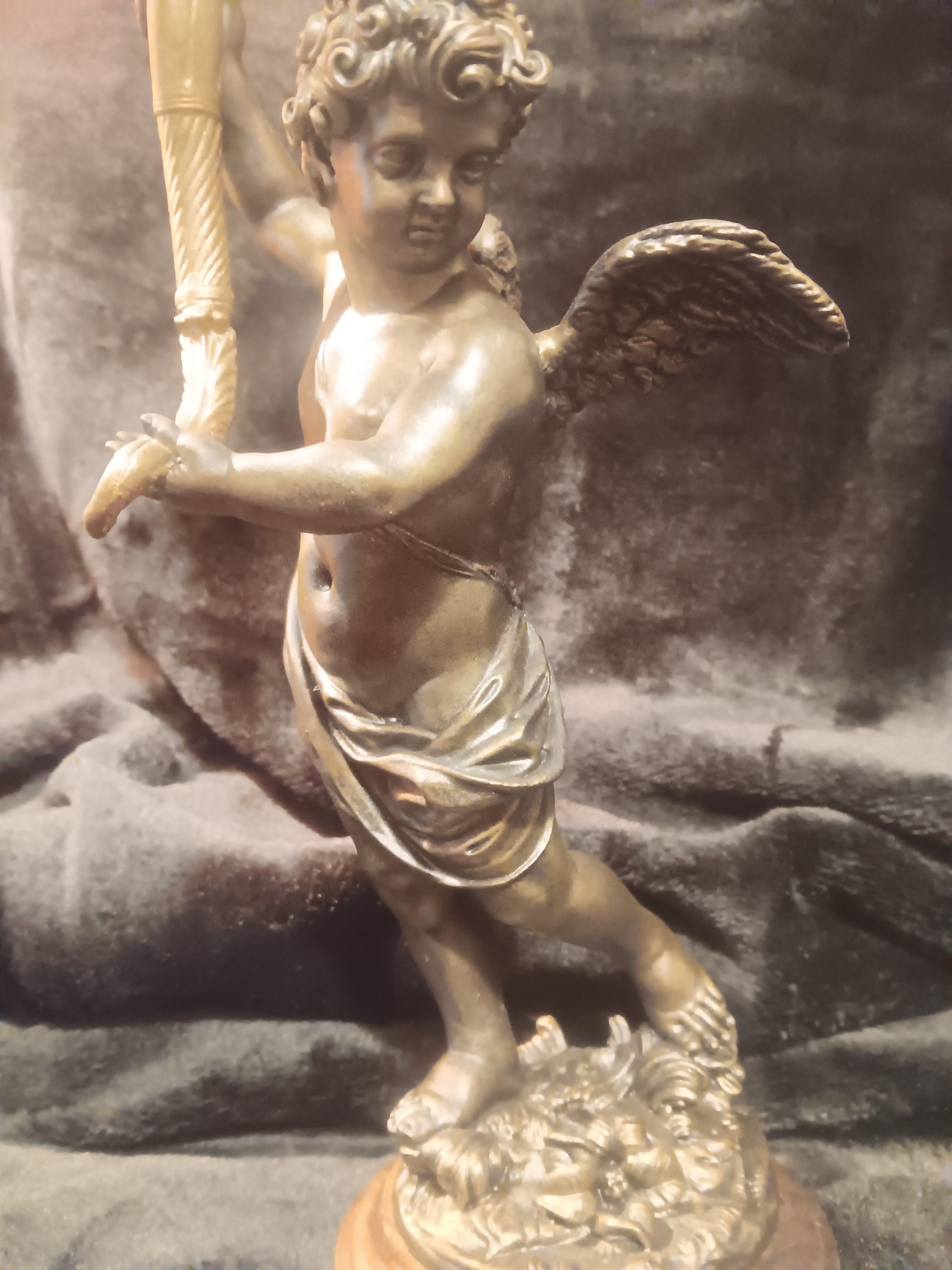 Titanic Lighted 13-Inch Grand Staircase Cherub — Aft