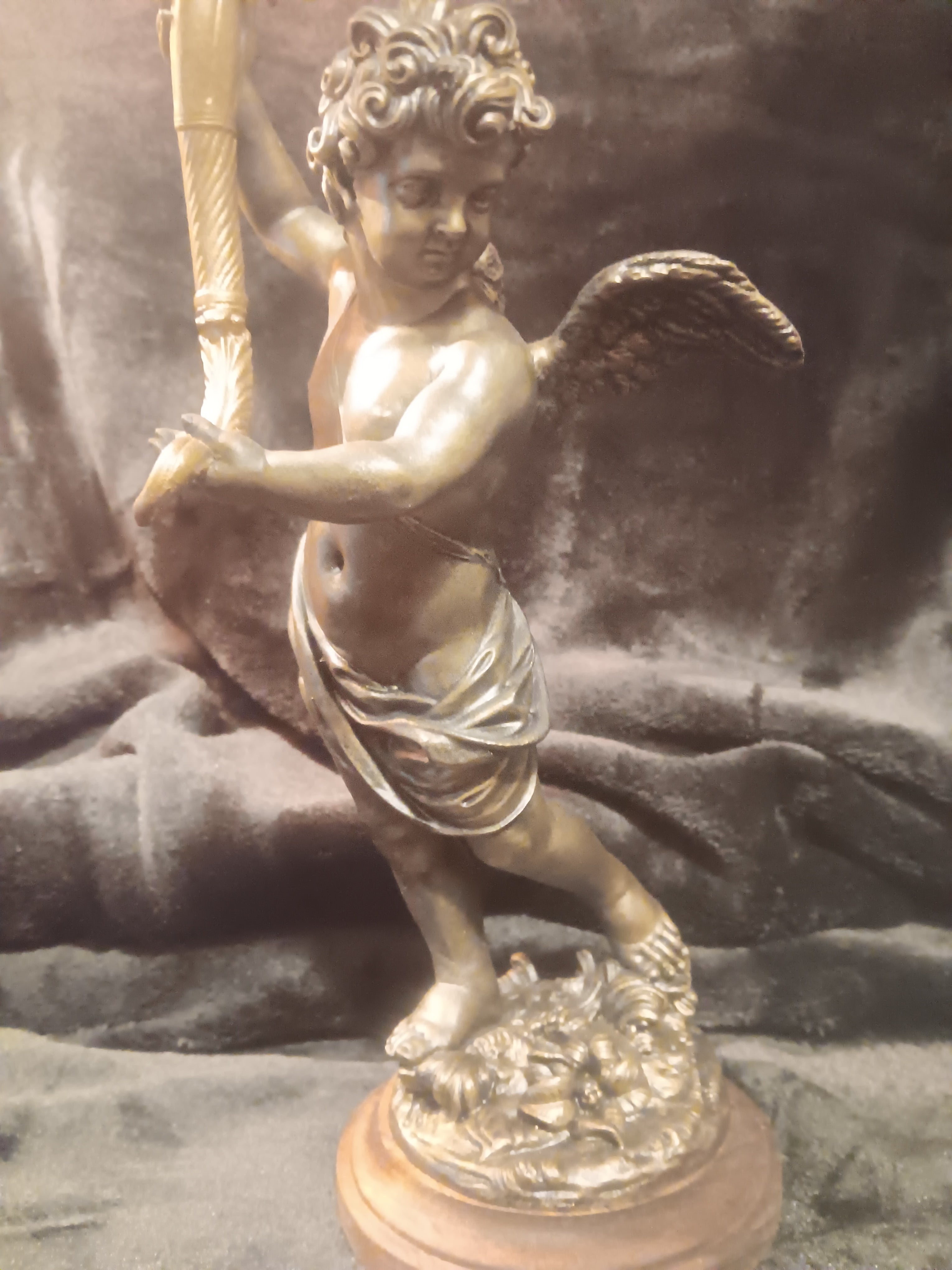 Titanic Lighted 13-Inch Grand Staircase Cherub — Aft