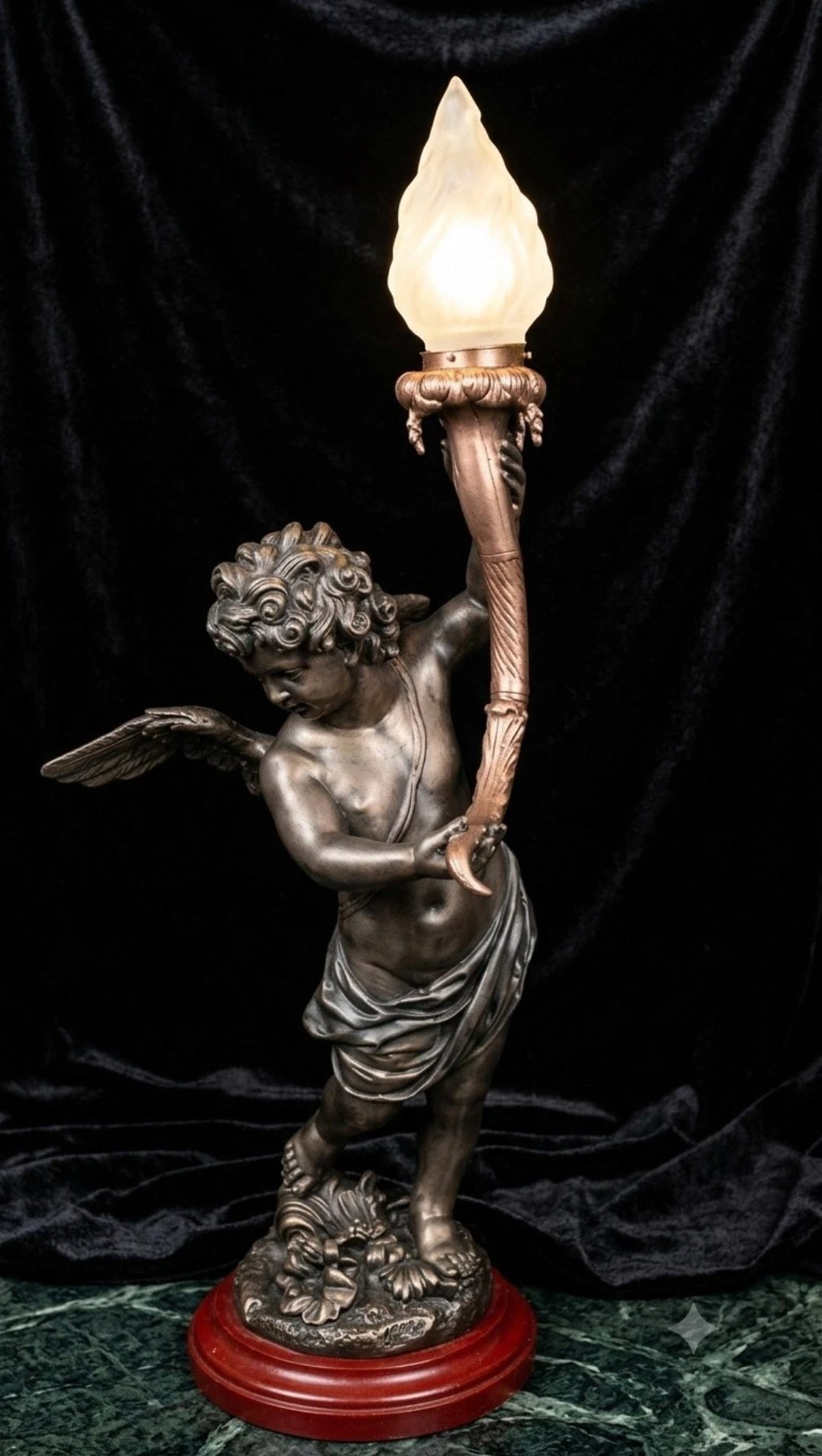 Titanic Grand Staircase 13 inch Lighted Cherub